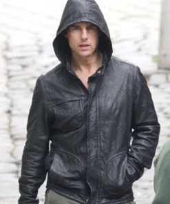 Mission Impossible Tom Cruise Ghost Protocol Black Hooded Jacket