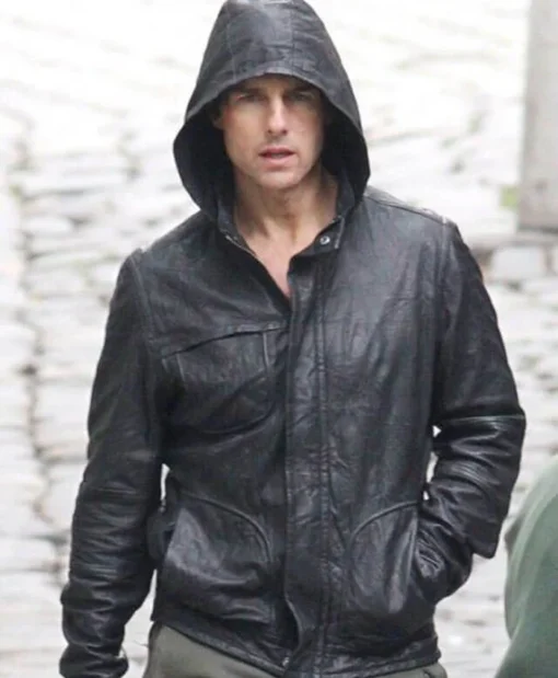 Mission Impossible Tom Cruise Ghost Protocol Black Hooded Jacket
