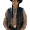 Mo Brings Plenty TV Series Yellowstone Season 4 Rainwater Driver Black Vest
