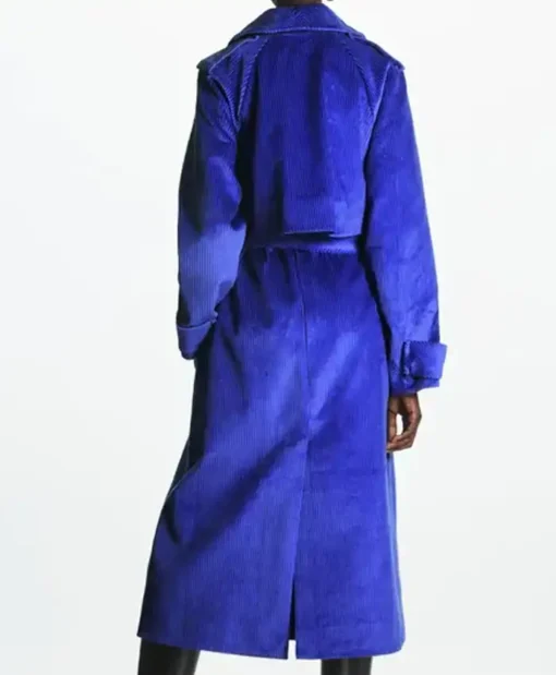Monay TV-Series Claim To Fame Season 02 Blue Belted Trench Coat For Sale