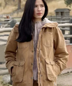 Monica Dutton Yellowstone Brown Cotton Jacket