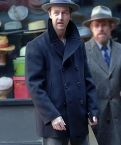 Motherless Brooklyn Lionel Essrog Wool Mens Peacoat