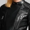 Motorcycle Black Jacket For Womens