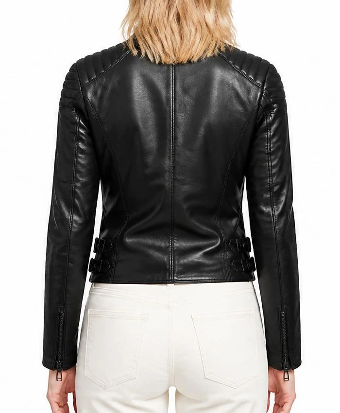 Motorcycle Women Black Jacket