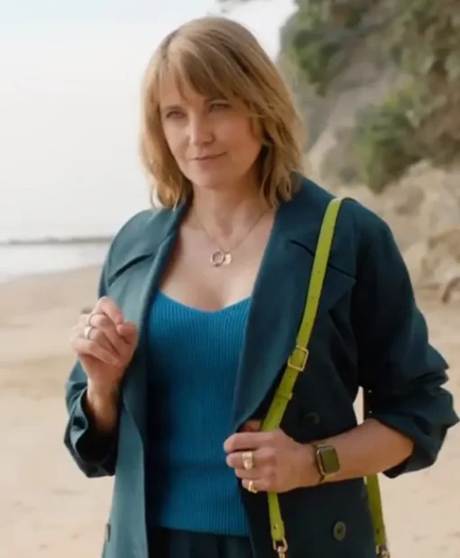 My Life is Murder Season 4 Lucy Lawless Teal Trench Coat