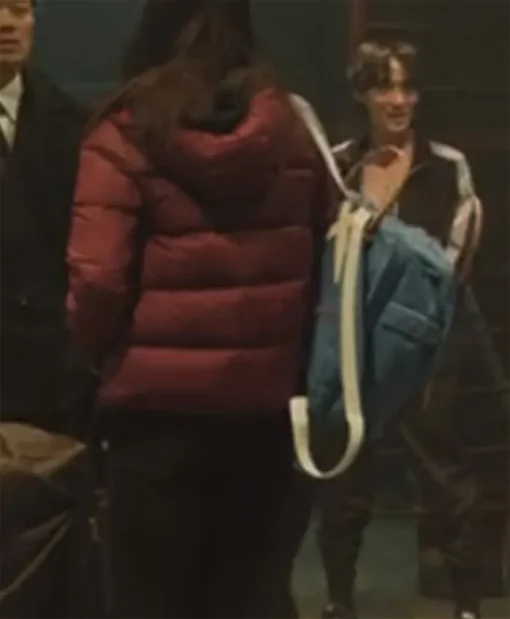 My Name 2021 Han So Hee Red Hooded Jacket