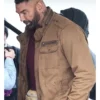 My Spy The Eternal City 2024 Dave Bautista Brown Zip-Up Jacket