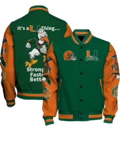 NCAA Miami Hurricanes Letterman Varsity Jacket