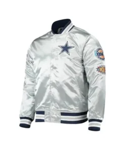 NFL Brady Dallas Cowboys Satin Varsity Jacket