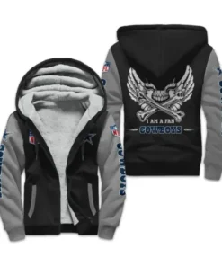 NFL Dallas Cowboys Thick Fleece Jacket Grey