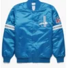 NFL Detroit Lions Light Blue Satin Letterman Jacket