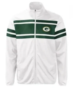 NFL Green Bay Packers White Track Jacket
