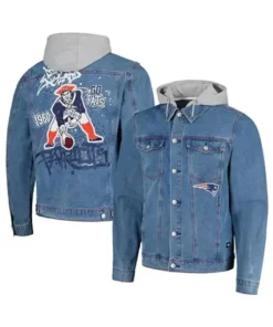 NFL New England Patriots Hooded Trucker Jacket