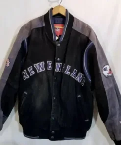 NFL New England Patriots Suede Leather Jacket