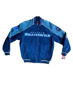 NFL Team Seattle Seahawks Suede Leather Jacket for sale