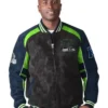 NFL Team Seattle Seahawks Suede Leather Jacket sale