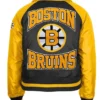 NHL Boston Bruins Classic Collar Crop Varsity Jacket bACK