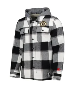NHL Boston Bruins Plaid Hooded Starter Jacket