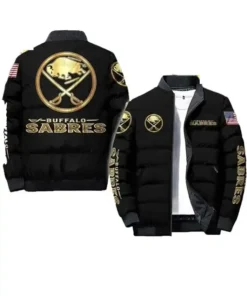 NHL Buffalo Sabres Black Puffer Bomber Jacket