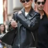 NYC 2024 Katie Holmes Biker Leather Jacket