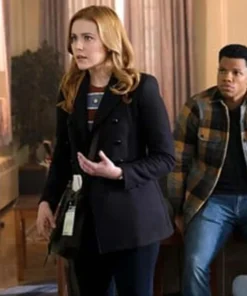 Nancy Drew Kennedy McMann Black Wool-Blend Coat