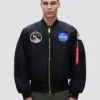 Nasa Apollo 11 Winter Nylon Bomber Jacket