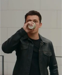 Nathan Drake Uncharted Black Leather Jacket