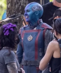 Nebula Guardians of The Galaxy 3 Red And Blue Jacket