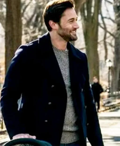 New Amsterdam Dr. Max Goodwin Black Peacoat