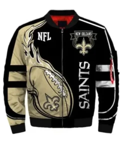 New Orleans Saints Bomber Jacket Front