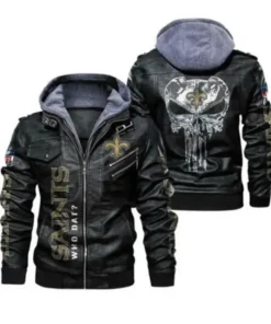 New Orleans Saints Leather Jacket Fro Sale