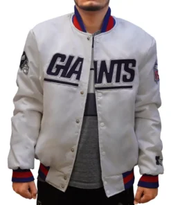New York Giants White Varsity Jacket