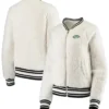New York Jets Nick Lang White Sherpa Jacket