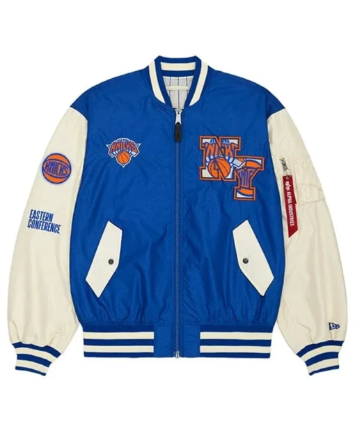 New York Knicks Ma-1 Blue Bomber Jacket