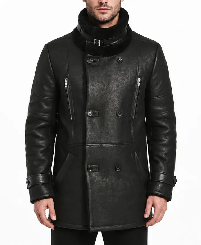 Nicholas Double Breasted Sheepskin Coat