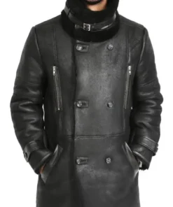 Nicholas Double Breasted Sheepskin Coat