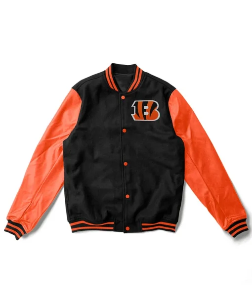 Nickie Cincinnati Bengals Wool Varsity Letterman Jacket