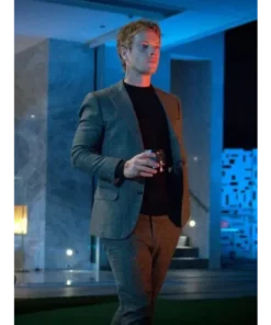 Night Teeth Victor Grey Suiting Fabric Blazer