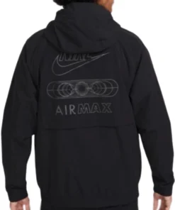 Nike Air Max Woven Zipper Black Jacket