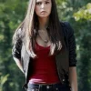 Nina Dobrev Vampire Diaries Bomber Leather Jacket