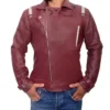 No More Heroes Travis Maroon Leather Jacket