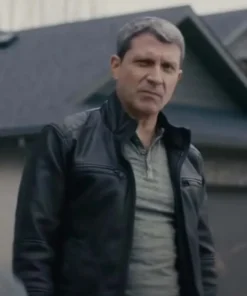 Nobody Paul Essiembre Black Leather Motorcycle Jacket