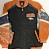 Noland Men’s NFL Denver Broncos Suede Leather Varsity Jacket