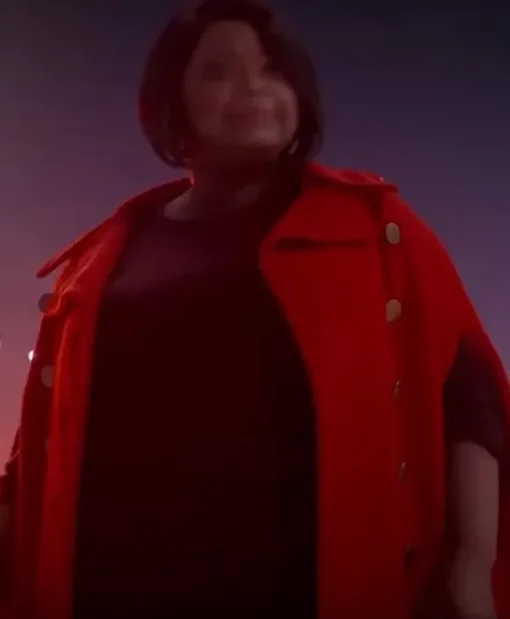 Octavia Spencer Spirited Red Coat