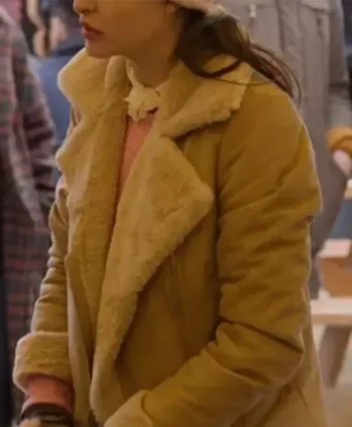 October Faction Madison St Claire Suede Shearling Jacket