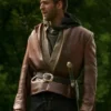 Oliver Jackson-Cohen TV Series Emerald City Lucas Brown Leather Jacket
