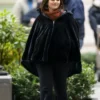 Only Murders in the Building Selena Gomez Black Cape Coat