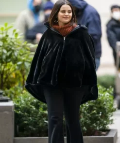Only Murders in the Building Selena Gomez Black Cape Coat