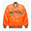Orange Cleveland Browns Jacket Satin