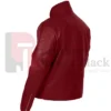 Smallville Logo Superman Clark Kent Maroon Real Leather Jacket
